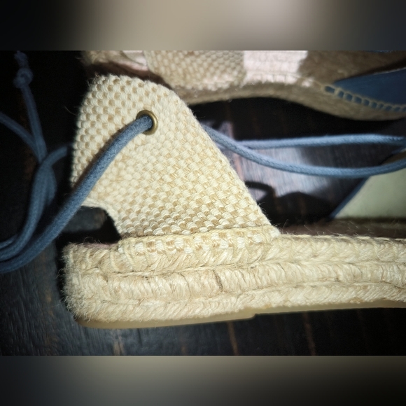 🆕Soludos Blue Suede Platform Espadrille Gladiator Sandals Size 9.5 US / EU 40 - Picture 10 of 15